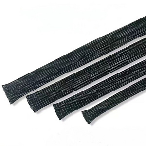 10mm Expandable braided sleeving Soft wear-resistant braided sleeve PET Self-extinguished braided cable sleeve