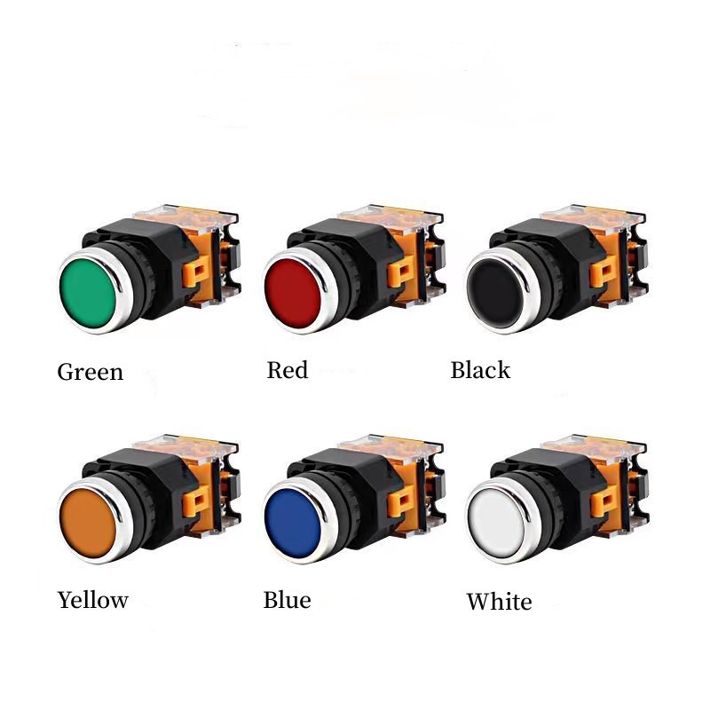 LA38 Mushroom Self-Resetting Rotary Head metal push button switch Stop Push Button Switch momentary push button switch