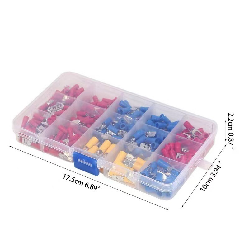 280PCS Combination insulated terminals Kit Pre- insulated cold-press crimp terminal set FDD/MDD crimp insulated terminals Set