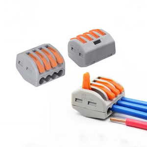 214 Compact Lever Nut Wire Conductor Fast Push-In Wire Connector 1 In 3 Out Quick Wire Connectors Electrical Connector