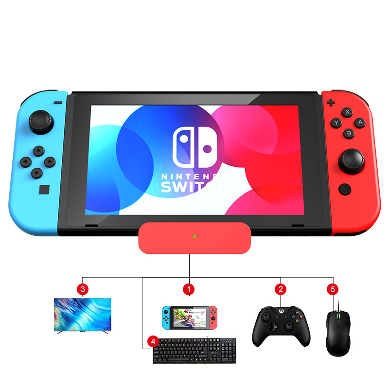 Switch Accessories 5 in 1 Charger For Nintendo Switch/Lite Playstand Game Charging 4K TV Dock With 3 USB Ports For Phone Ipad