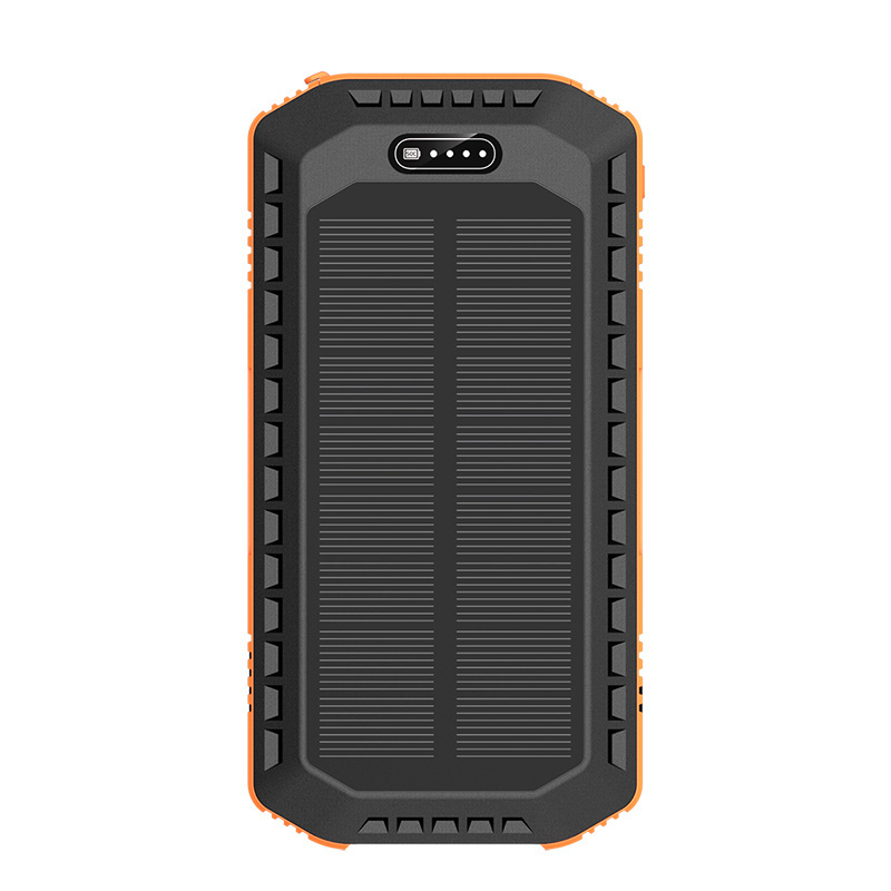 Solar Panel Power Bank 20000 mah Charger Solar Battery Pack Wireless Portable Panel Charger 3 Outputs Waterproof External Backup