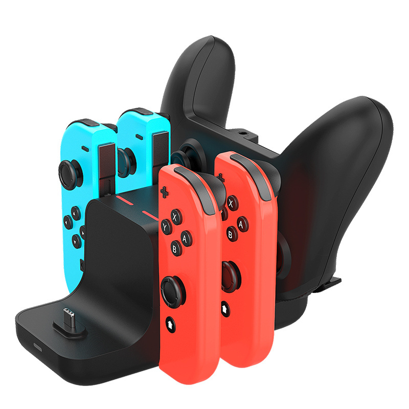 Portable 6 in 1 Charger Station Fast Charging Docking For Multiple Consola Nintendo Switch Series With Type C Cable