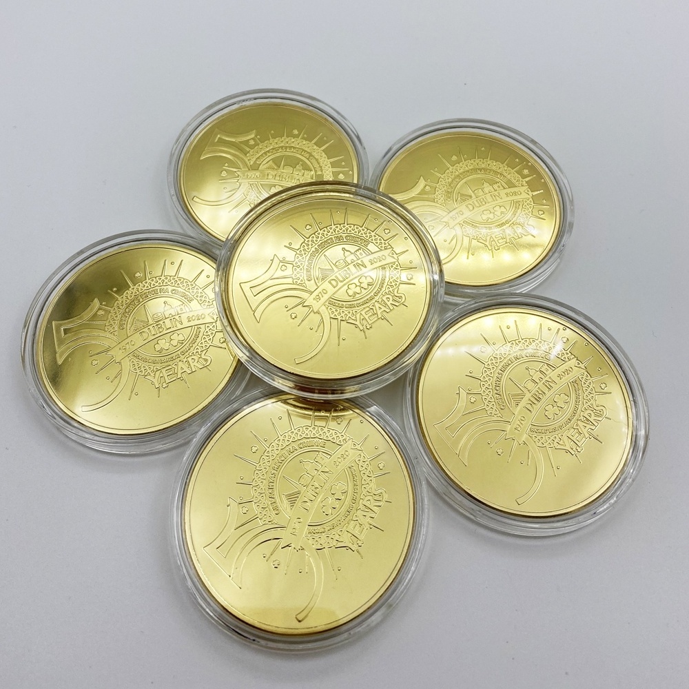 Factory Price Custom Metal Copper Gold Plated Tungsten Coin