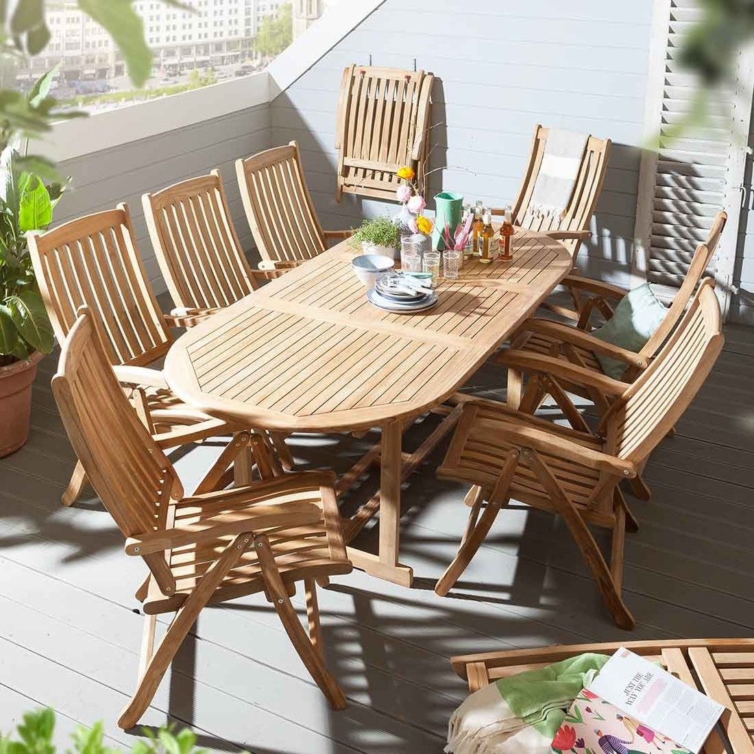 OVAL  FOLDING TABLE ACACIA/EUCALYPTUS HARDWOOD FOR OUTDOOR GARDEN AND INDOOR