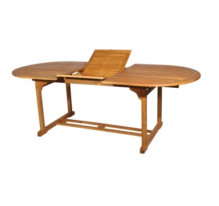 OVAL  FOLDING TABLE ACACIA/EUCALYPTUS HARDWOOD FOR OUTDOOR GARDEN AND INDOOR