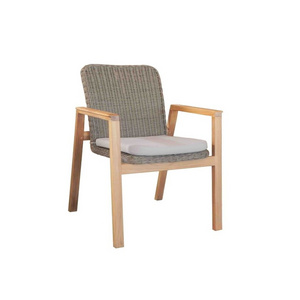 Strapping High Back Wood Teak New Stacking Chair Outdoor Garden Vietnam for Sale