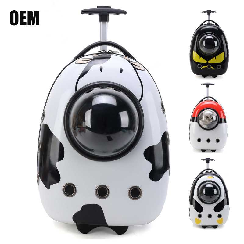 Pet Carriers Astronaut Cat bag Pet Draw BarTravel Box Trolley Case Pet Universal Wheel Luggage