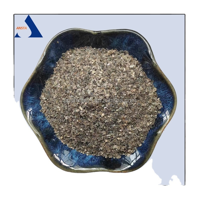 Hot Sale Best Quality  0.7-2mm Silver Vermiculite Flakes Crude Silver Vermiculite High Expansion Coefficient