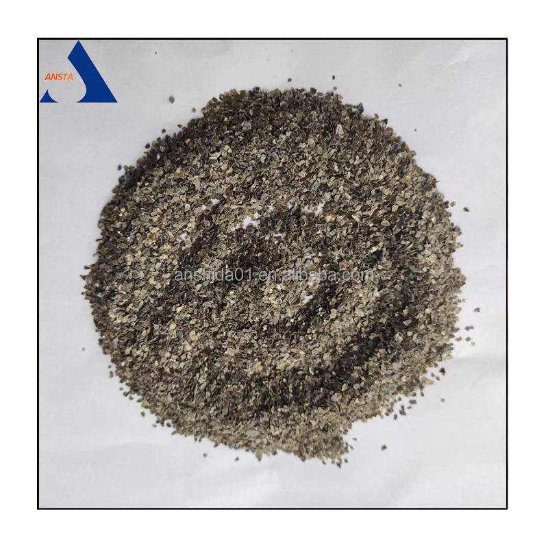 Hot Sale Best Quality  0.7-2mm Silver Vermiculite Flakes Crude Silver Vermiculite High Expansion Coefficient