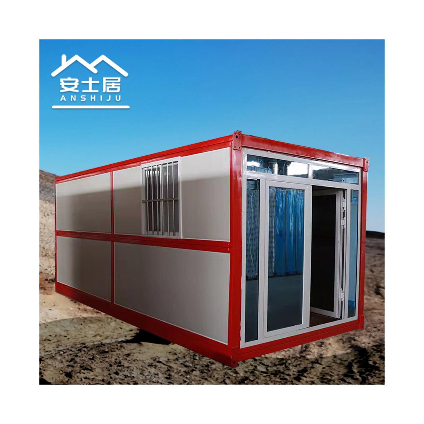 Easy To Install Home Office Prefab Foldable House Container 20Ft 40Ft Prefabricated House Luxury