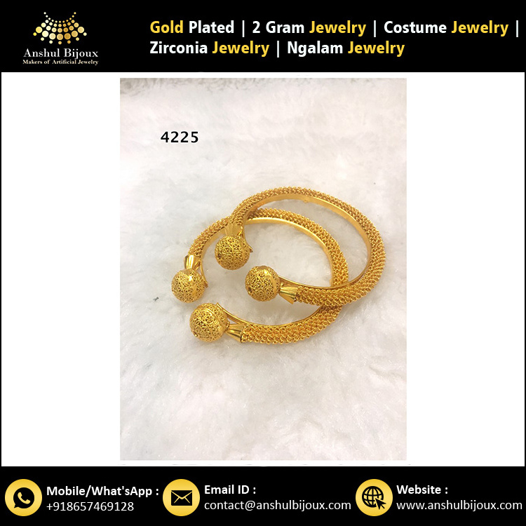 African Jewellery Bridal Design Bangle Gold Plated Women