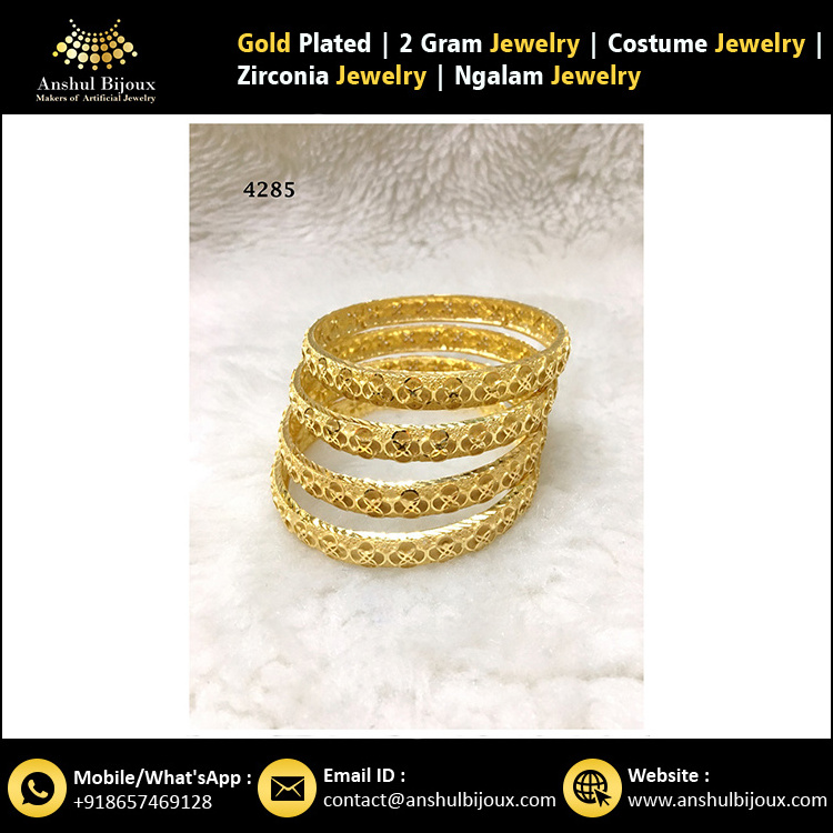 African Jewellery Bridal Design Bangle Gold Plated Women