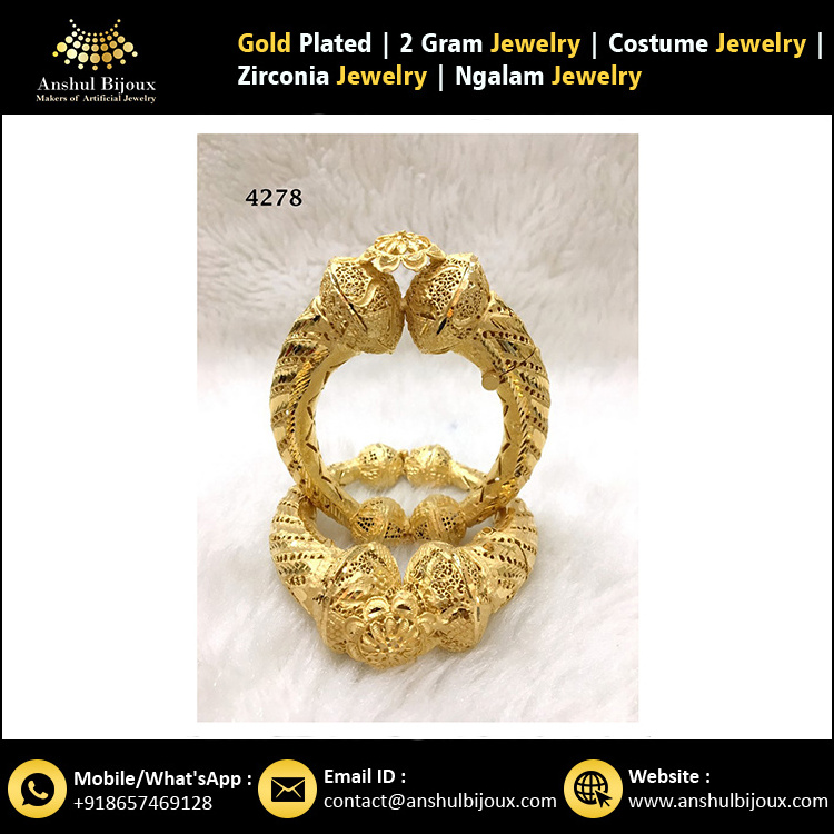 African Jewellery Bridal Design Bangle Gold Plated Women