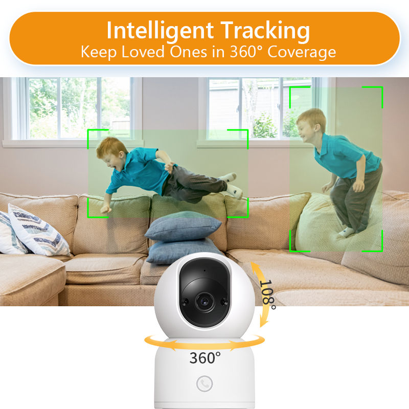 2-way Video Call Network Camera PTZ WIFI Security Cam 2K AI Smart Camera For Home Night Vision Wireless Indoor Camera