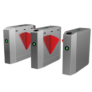 Stainless Steel Automatic Flap Barrier Turnstile Gate Mechanism RFID Card and Barcode Reader Security Access Control