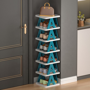 shoe organizer rack Foldable Storage Plastic Vertical Shoe Holder for Entryway for Closet Narrow Shoe Shelf