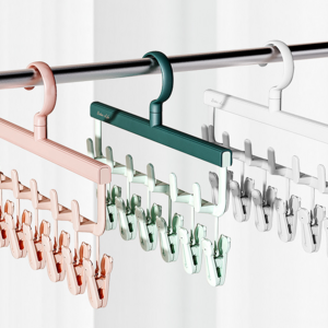 Plastic Clips Drying Rack Sock Hangers Laundry Drip Hanger with Clips for Baby Clothes Hats Gloves office coat hanger stand