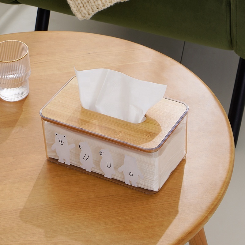 Square Clear Acrylic Tissue Box Facial Napkin Box Holders Table Clear Dryer Sheet Dispenser