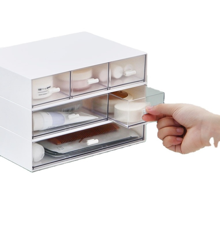 Small Cute Drawer Organizers Stackable Drawer Storage Unit for Bathroom Kitchen Office Desktop Closet Makeup