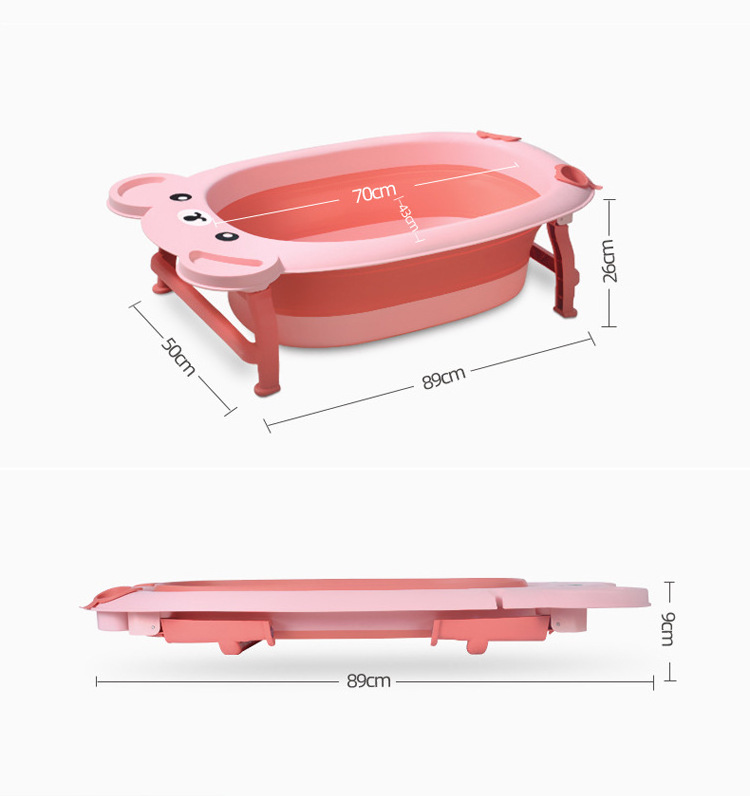 Portable Bathtub for babys  Foldable silicon SPA Soaking Standing Bath Tub for Shower Collapsible bath tub