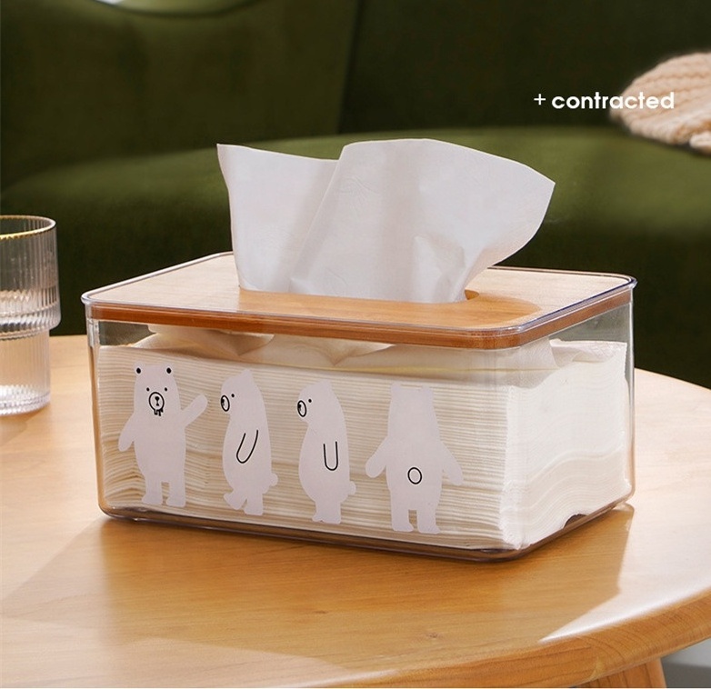 Square Clear Acrylic Tissue Box Facial Napkin Box Holders Table Clear Dryer Sheet Dispenser