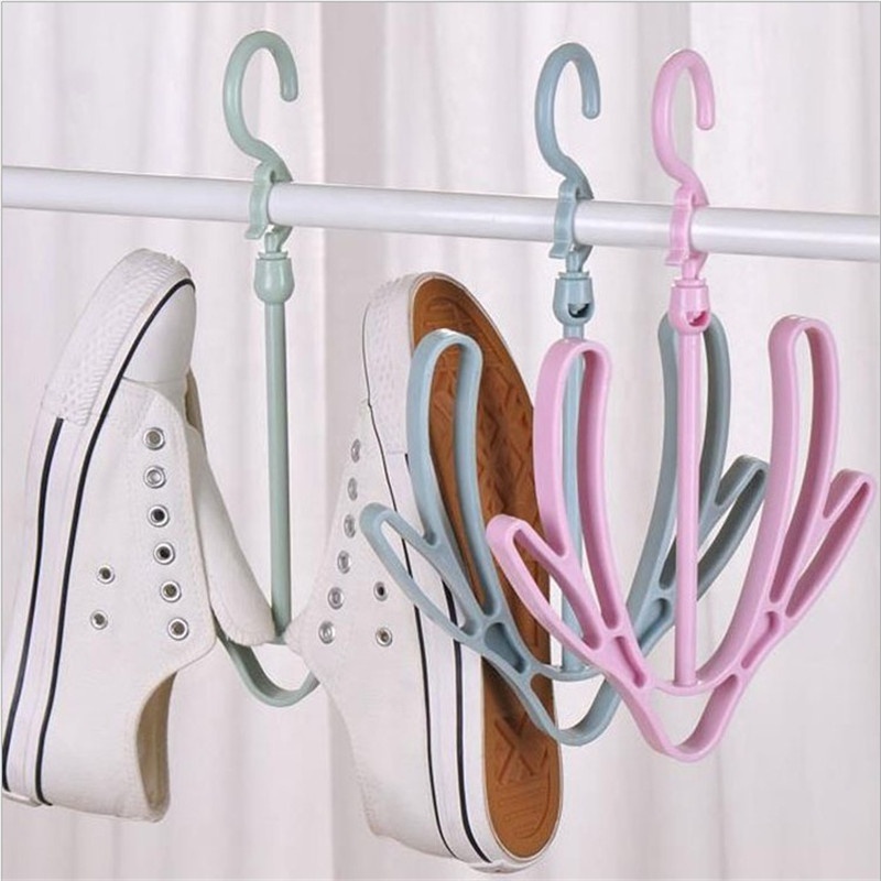 Hook Type Windproof Dry Travel Shoe Rack A and B Type 2  Plastic Shoe Multi Purpose plastic shoe rack