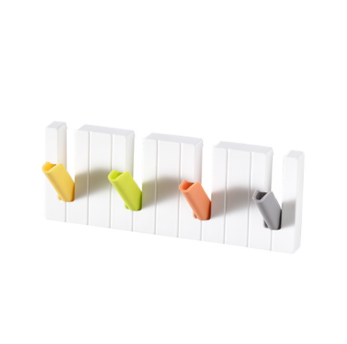 plastic hook Piano Shape Artistic Coat Rack Wall Mounted Hanger Entry Hanging Coat Hat Clothes Holding Rack