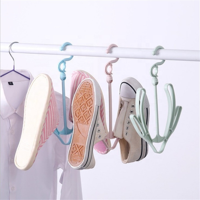 Hook Type Windproof Dry Travel Shoe Rack A and B Type 2  Plastic Shoe Multi Purpose plastic shoe rack