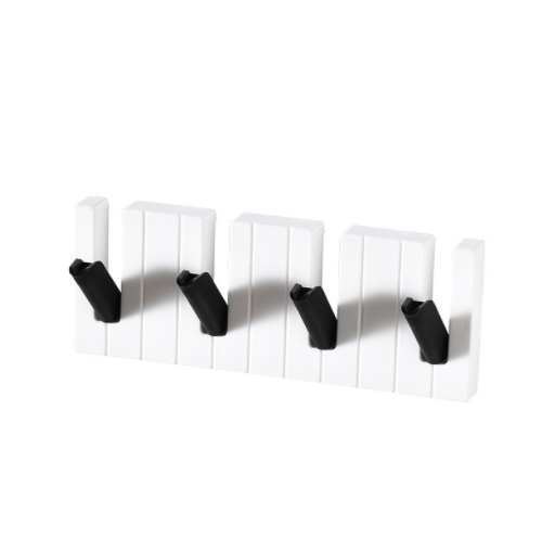 plastic hook Piano Shape Artistic Coat Rack Wall Mounted Hanger Entry Hanging Coat Hat Clothes Holding Rack