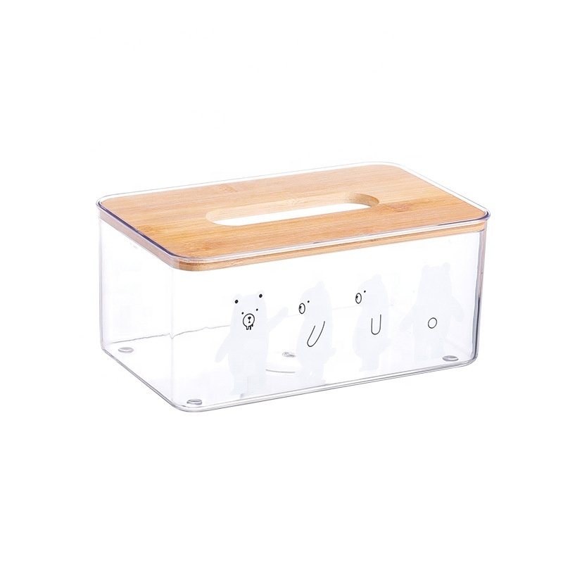 Square Clear Acrylic Tissue Box Facial Napkin Box Holders Table Clear Dryer Sheet Dispenser