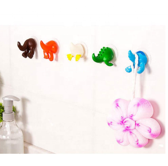 Decorative cute animal wall mounted Suction Cups hook kids wall hook for home