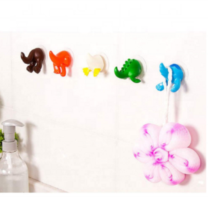 Decorative cute animal wall mounted Suction Cups hook kids wall hook for home