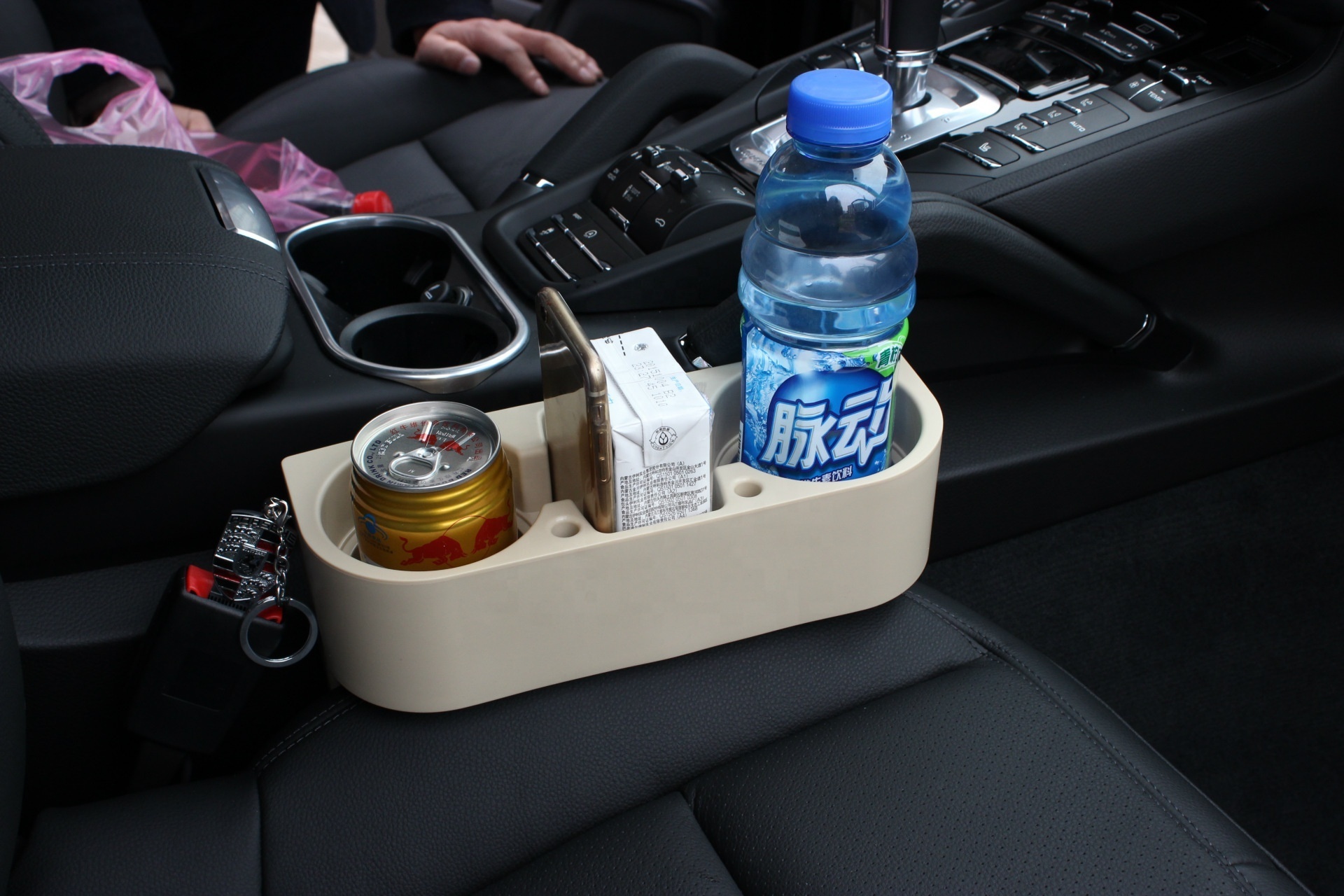 Plastic Car Gap Filler Console Side Pocket Car Seat Pocket Organizer Catcher for Cellphones Wallet Coin coffee cup holder