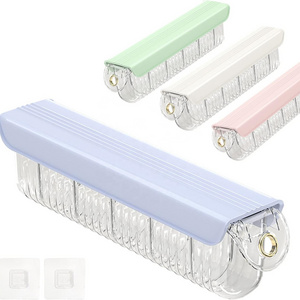 Clear Self-Adhesive Acrylic Organizer Wall Mounted Drawer Organizer Hanging Transparent Underwear Panties Storage Box Punch Free