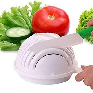 Salad Cutter Bowl Vegetable Chopper Chop Fresh Vegetables and Fruits in Seconds Cutter for Lettuce or Salad