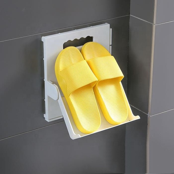 Wall Mounted rotatable Plastic Hanging Over Door Holder Hanger with Adhesive Tape Shoe Rack closet storage shoes box organizer