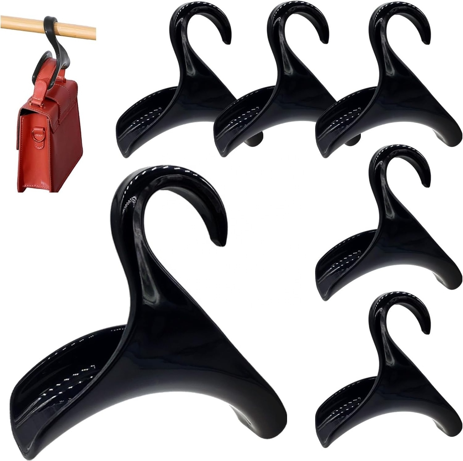 Purse Hanger Purse Holder for Closet Black Backpack Hanger Hook for Organizer Storage