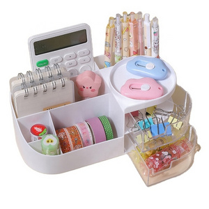 Desk Organizer Office Supplies Caddy with Pencil Holder and Drawer for Desktop Accessories