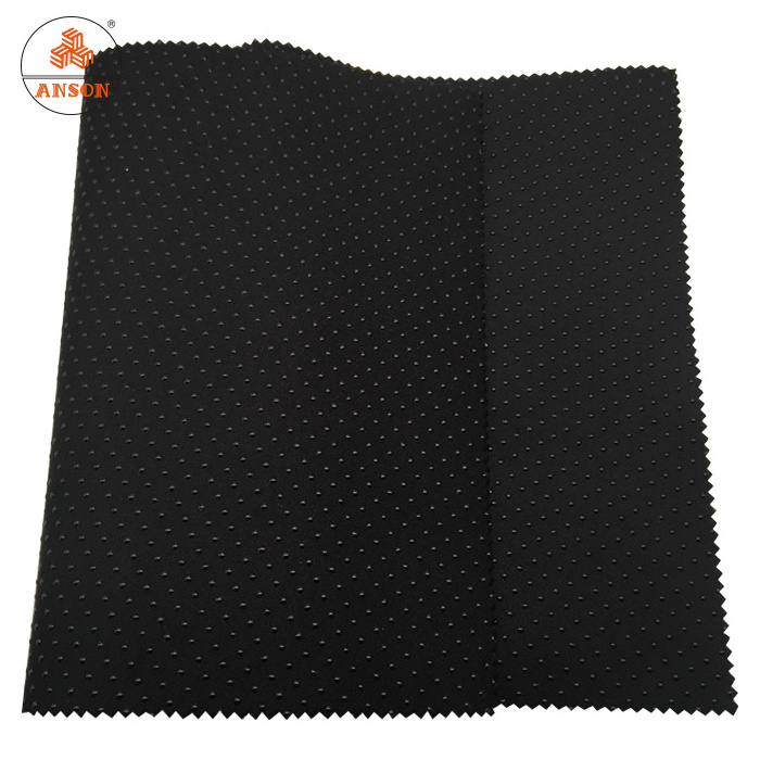 CR neoprene rubber sheets anti slip silicone plastic drop dotted pattern laminate nylon fabric