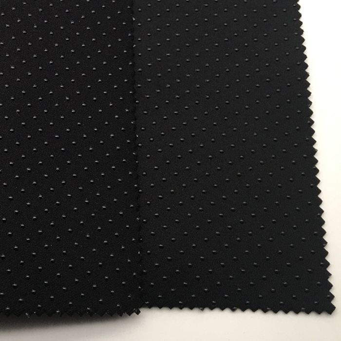 CR neoprene rubber sheets anti slip silicone plastic drop dotted pattern laminate nylon fabric