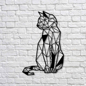 Geometric cat metal wall decorations wall sticker painting home art silhouette wrought iron silhouette metal decoration