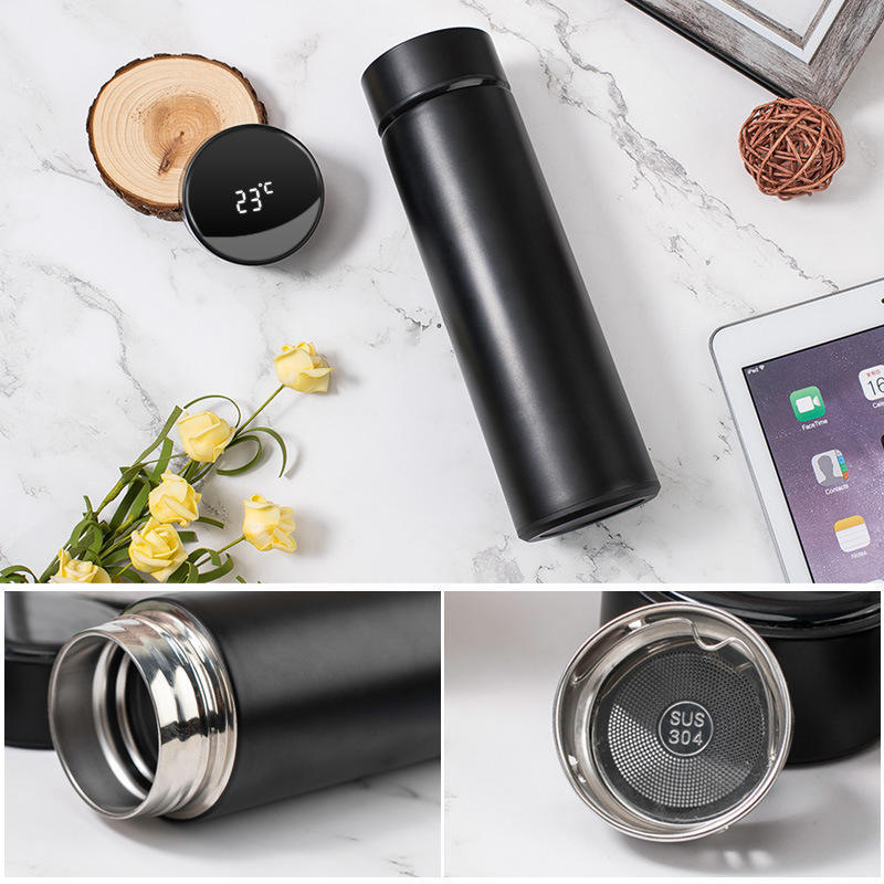 Stock double wall stainless steel infuser vacuum insulated tumblers thermos flask wholesale