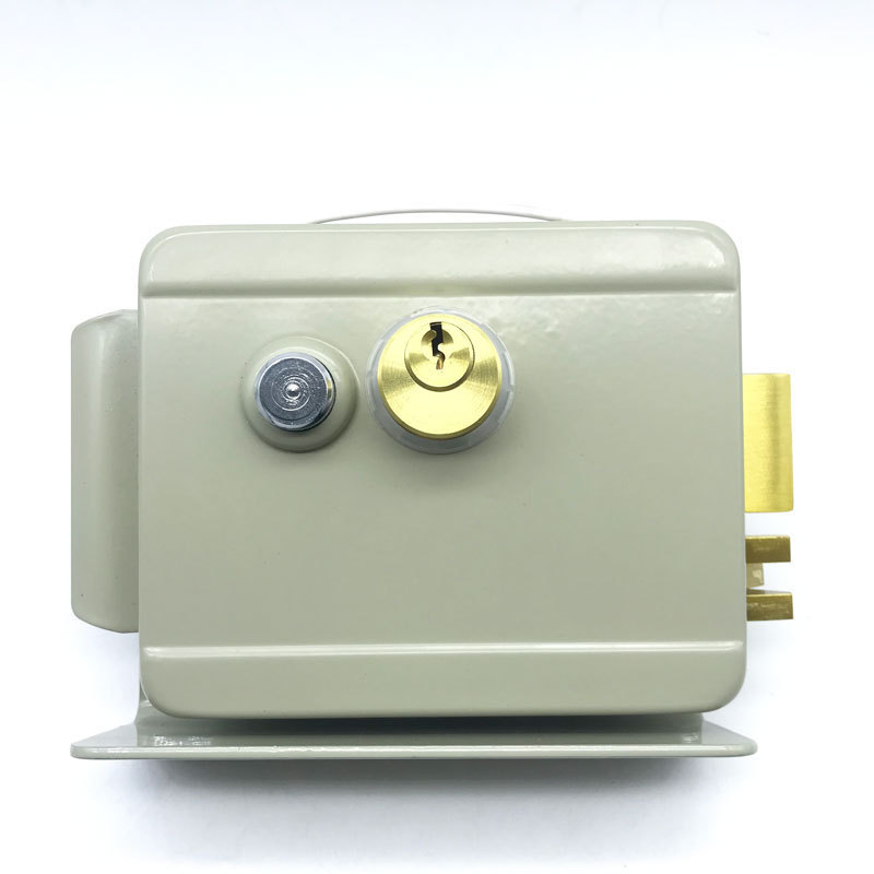 China manufacture easy installation DC 12V gate door electric rim lock warehouse battery latch magnetic locks