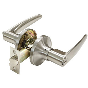 Commercial Zinc Alloy Satin Nickel Safe Privacy Tubular Lever Handles Door Hardware Entry Door Lever Lock