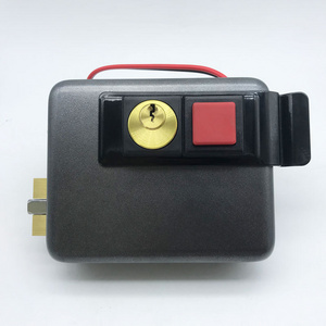 Zhongshan supply battery electronic set gate door cerradura ferreteria key cylinder remote control electric rim lock