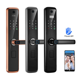 Serrure intelligente wifi smart digital door lock keyless fingerprint smart handle tuya smart lock