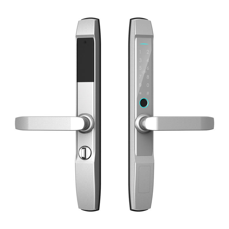 Digital Door Lock Slim WiFi APP TTLock Fingerprint Code Card Smart Hooks Lock Sliding smart door lock camera