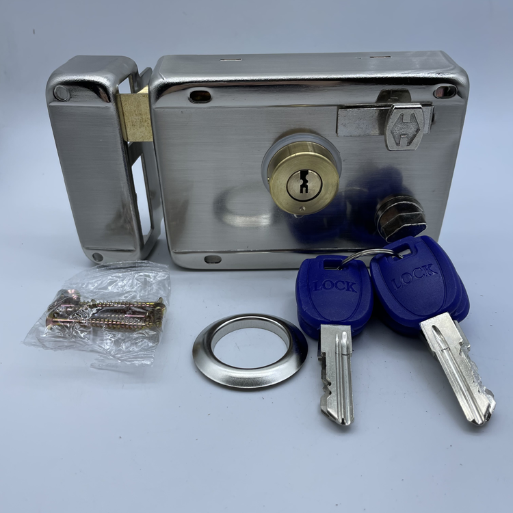 Free sample Hot sale africa full brass iron latch lock round bolt electric rim door lock