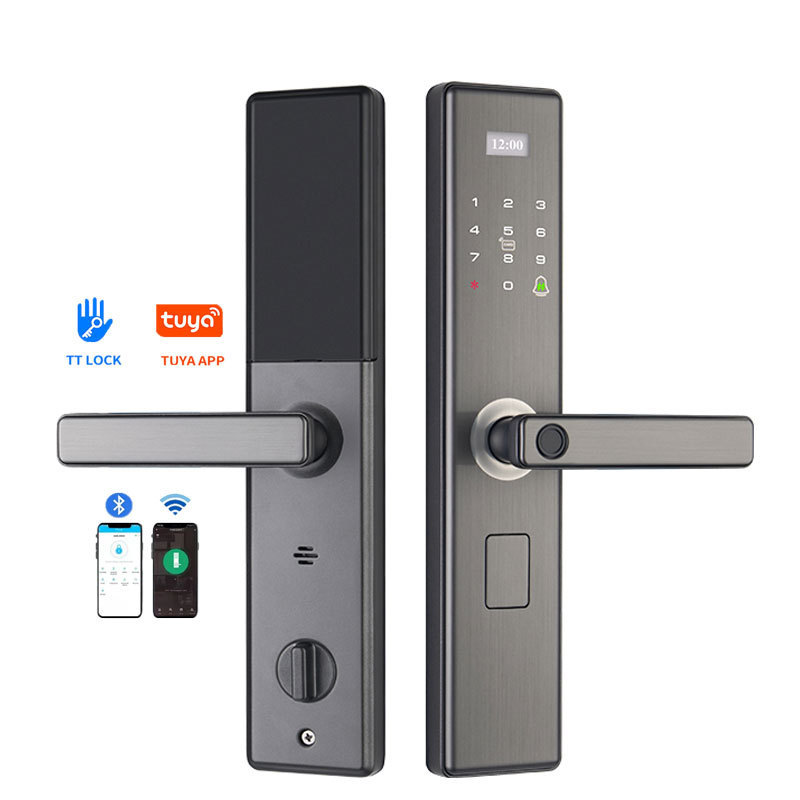 Cerradura digital glass aluminium sliding door smart locks for front door electronic smart door lock wifi no handle